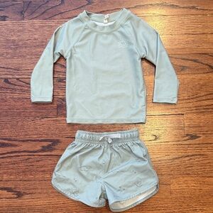 Quincy Mae boys swim rashguard and shorts 12-18